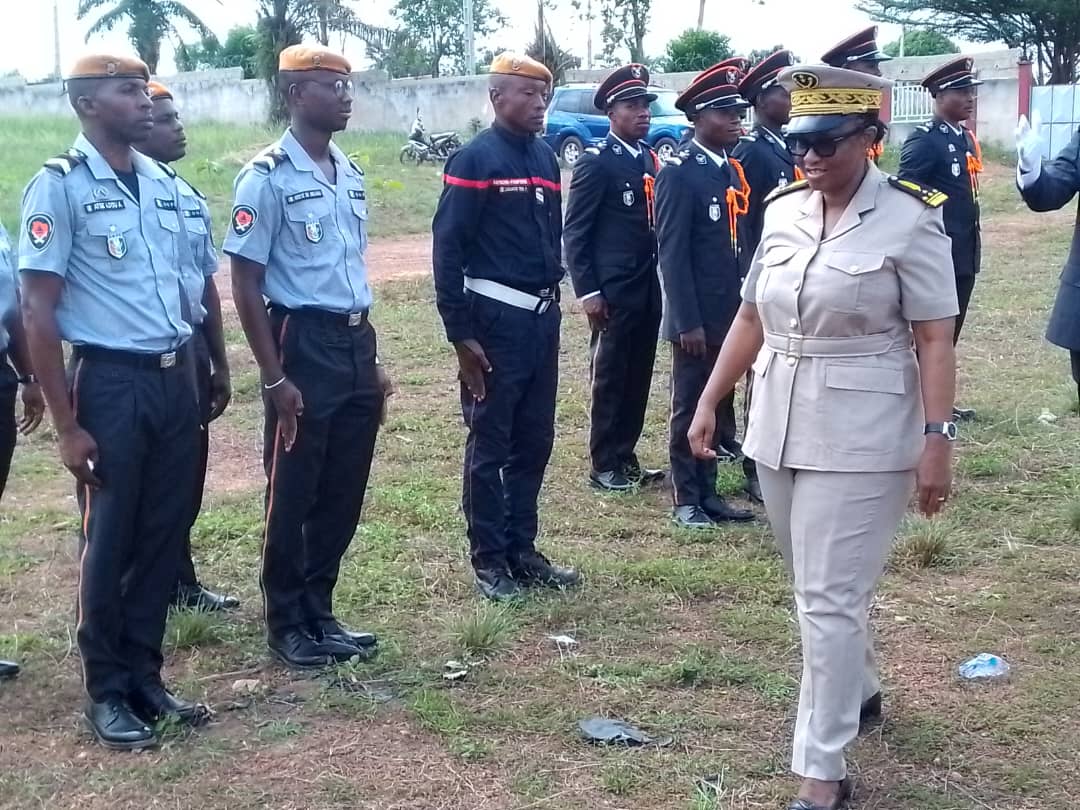 Journée mondiale de la protection civile à Zoukougbeu / La préfète traduit la reconnaissance de la population aux Sapeurs-pompiers